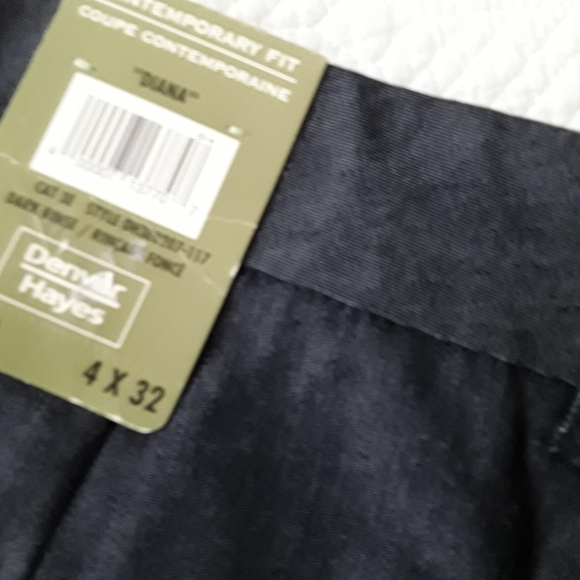 Dark Denim Menswear Style Trousers - Picture 4 of 4